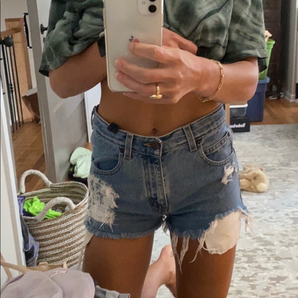 Vintage Reformed High Waisted Jean Shorts